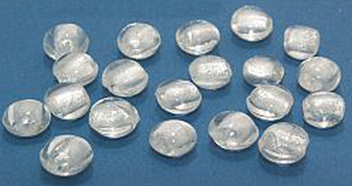 Silverfoil Münzen 12 mm klar www.funkelkram.de